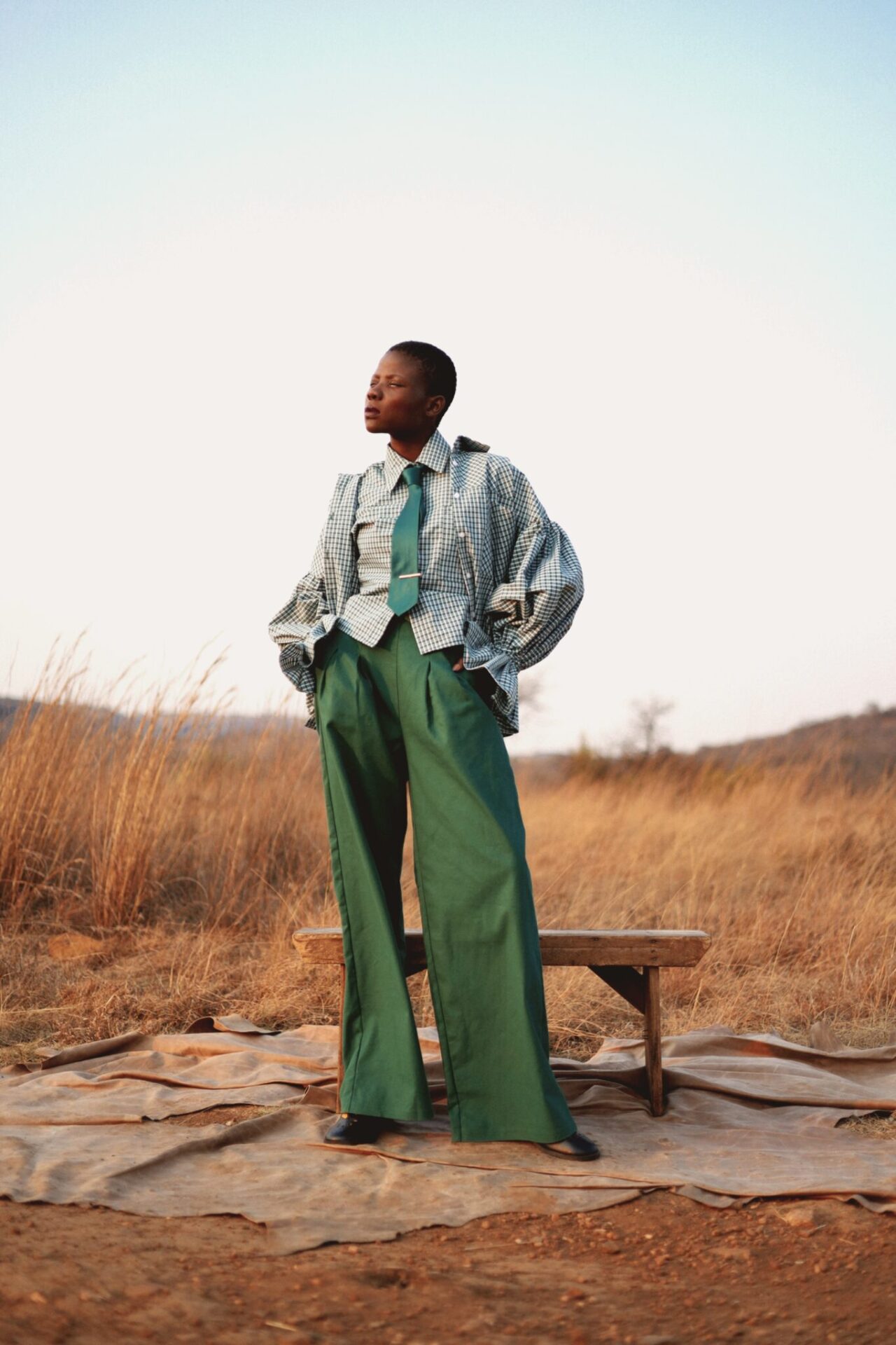 Pleat Palazzo Pants